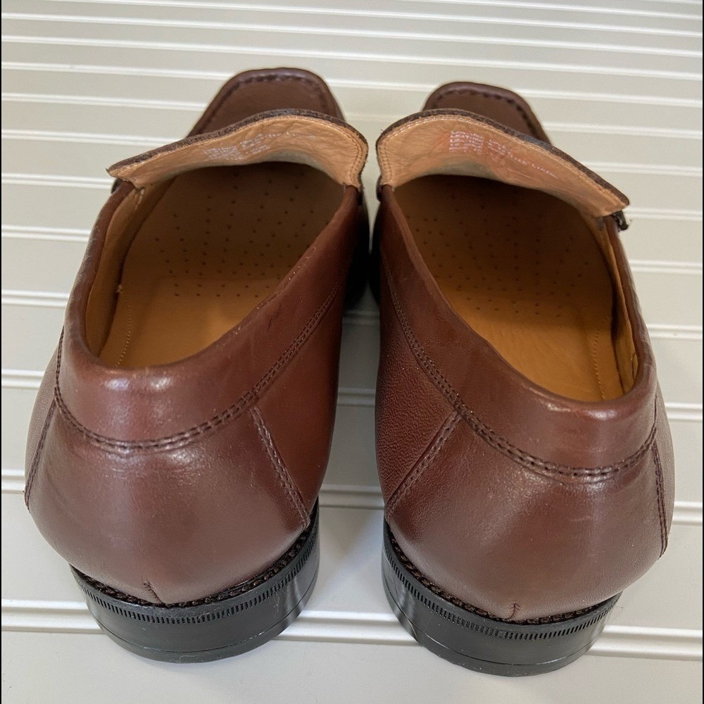 Abeo New Mens Size 11.5 Brown Leather Slip On Shoes - Picture 2 of 8